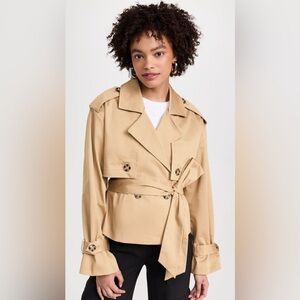 NWOT Favorite Daughter Cropped Trench Coat